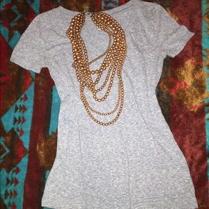 light blue v neck